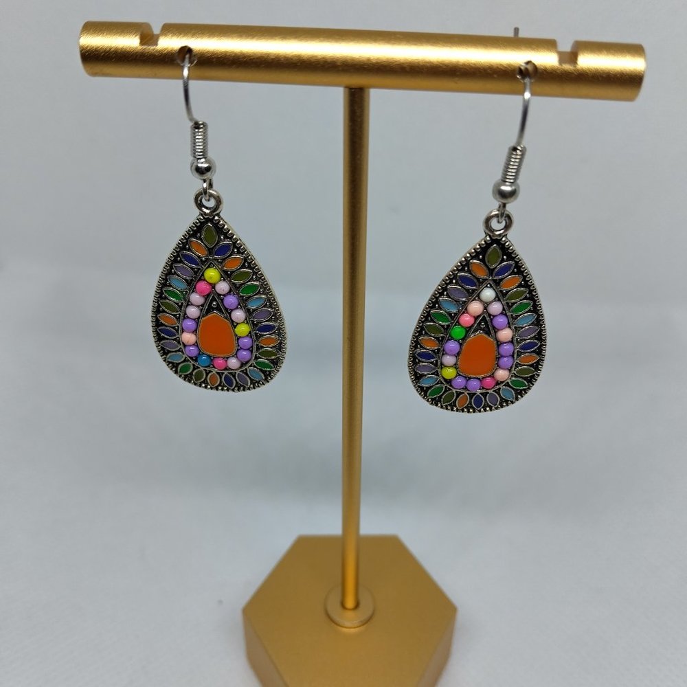 Colorful Teardrop Boho Earrings